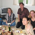 The last Thanksgiving: Mote, Michelle, Doug, Valerie, and Naoko